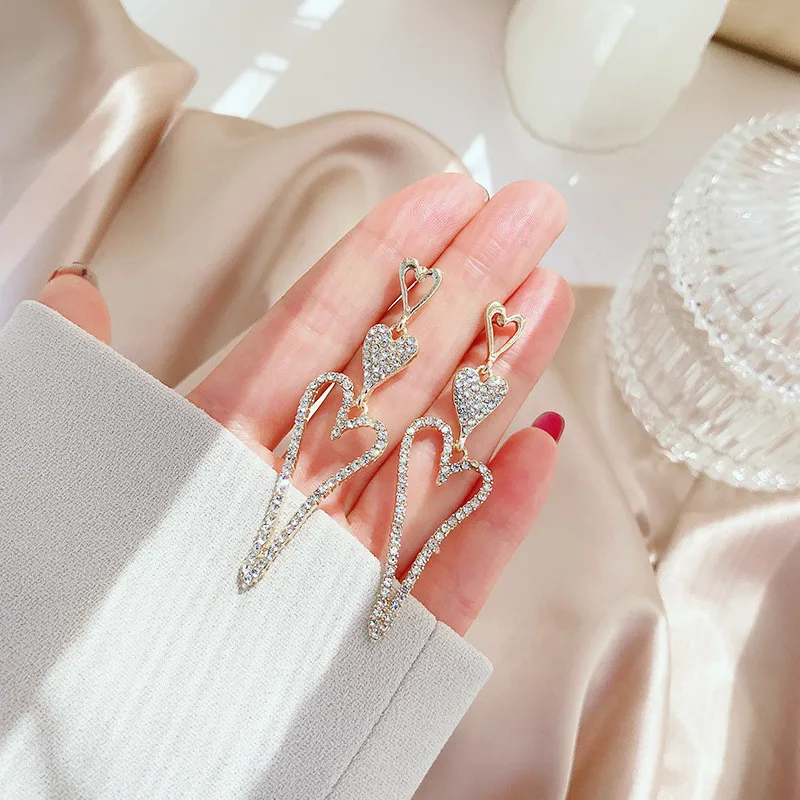 

Trendy Long Chain Crystal Pearl Tassel Earrings for Women Star Heart Butterfly Leaves Party Wedding Charm Girls Gifts Jewelry