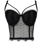 Новый сексуальный кружевной сетчатый укороченный топ, Женский Летний Тонкий Бюстгальтер-Бралетт с пуш-ап, Укороченный бюстгальтер для ношения, корсет, топы, Женская майка, одежда DB1055