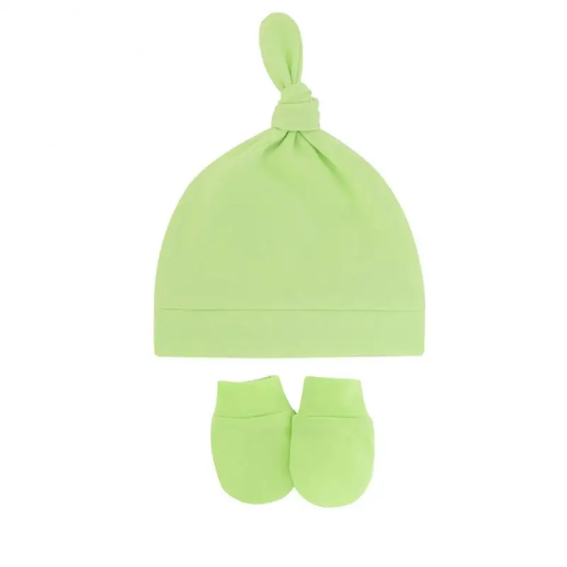 Newborn Hat+Gloves Set For Baby Boy 