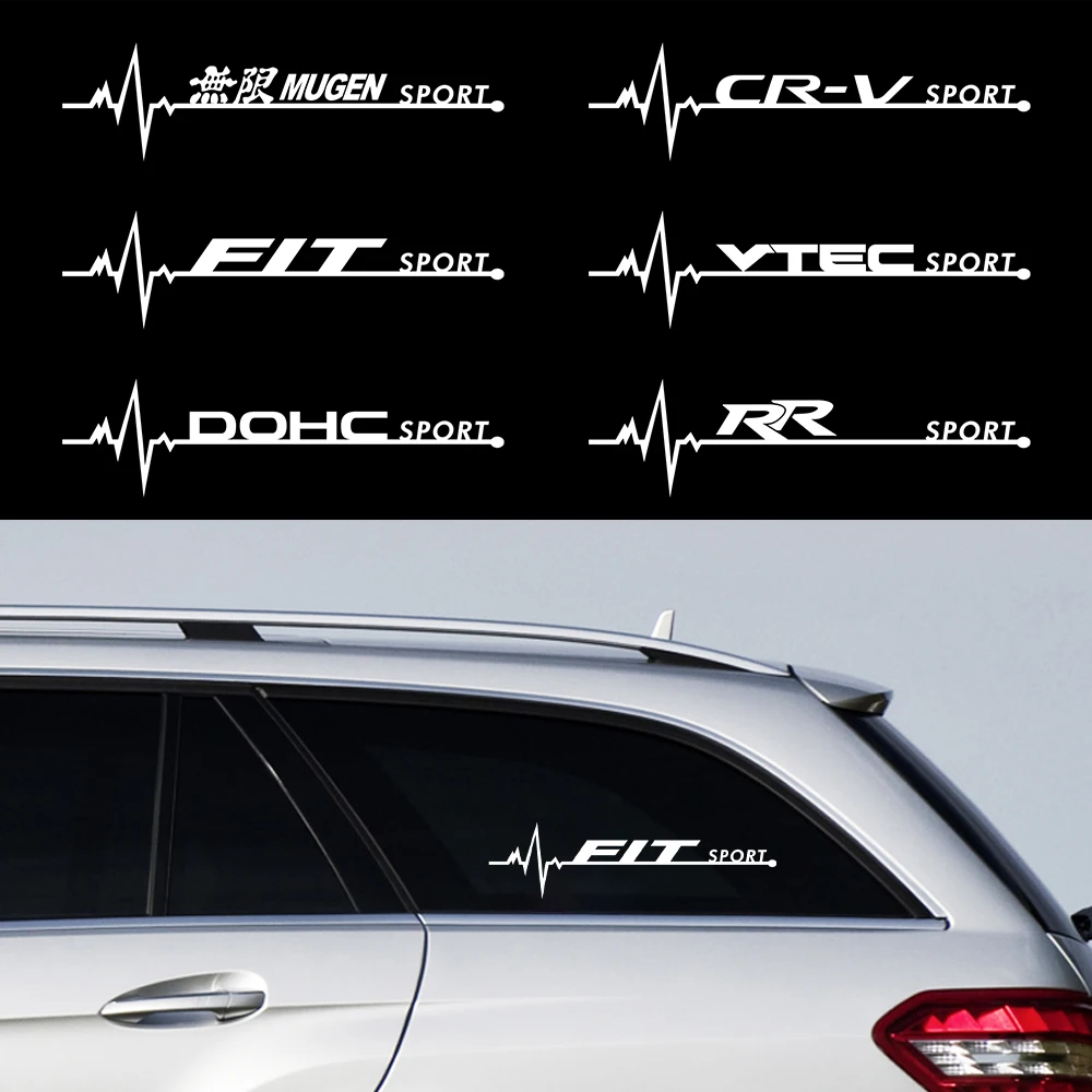 

2PCS Car Side Window Body Decor Sticker for Honda Mugen Civic XR-V UR-V Dohc Modulo City Insight Vtec Fit CR-V Pilot Vezel Typer