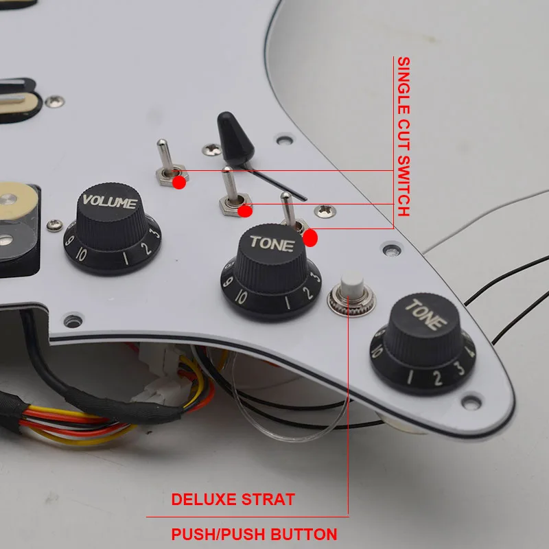 elektrische gitarre duluxe strat mit singlecut verdrahtung gp panel geladen prewired schlagbrett ssh gitarre schlagbrett scratchplate montage free glo