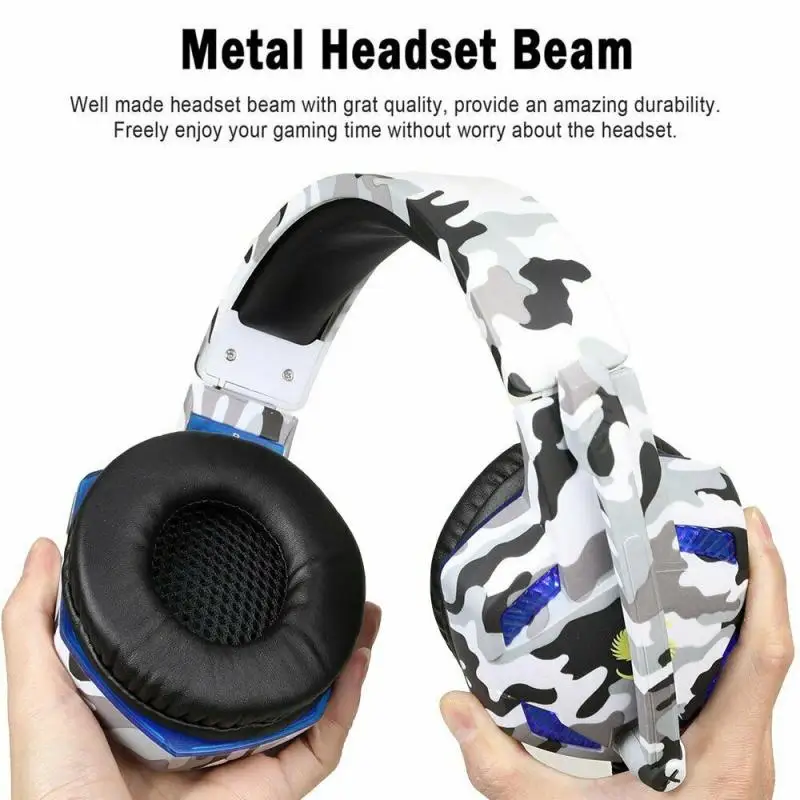 TWS Gaming Headsets Big Headphones with Light Mic Stereo Earphones Deep Bass for PS4 PC Computer Gamer Laptop наушники |