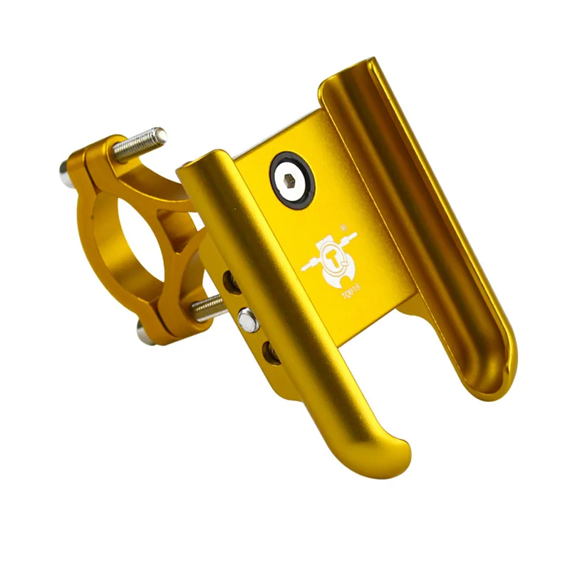 HANDLEBAR GOLD YPAY алюминиевый держатель для телефона на велосипед, мотоцикл, кронштейн заднего вида, настраиваемый держатель для телефона на мотоцикл, руль для велосипеда, крепление для телефона - Цвет: HANDLEBAR GOLD