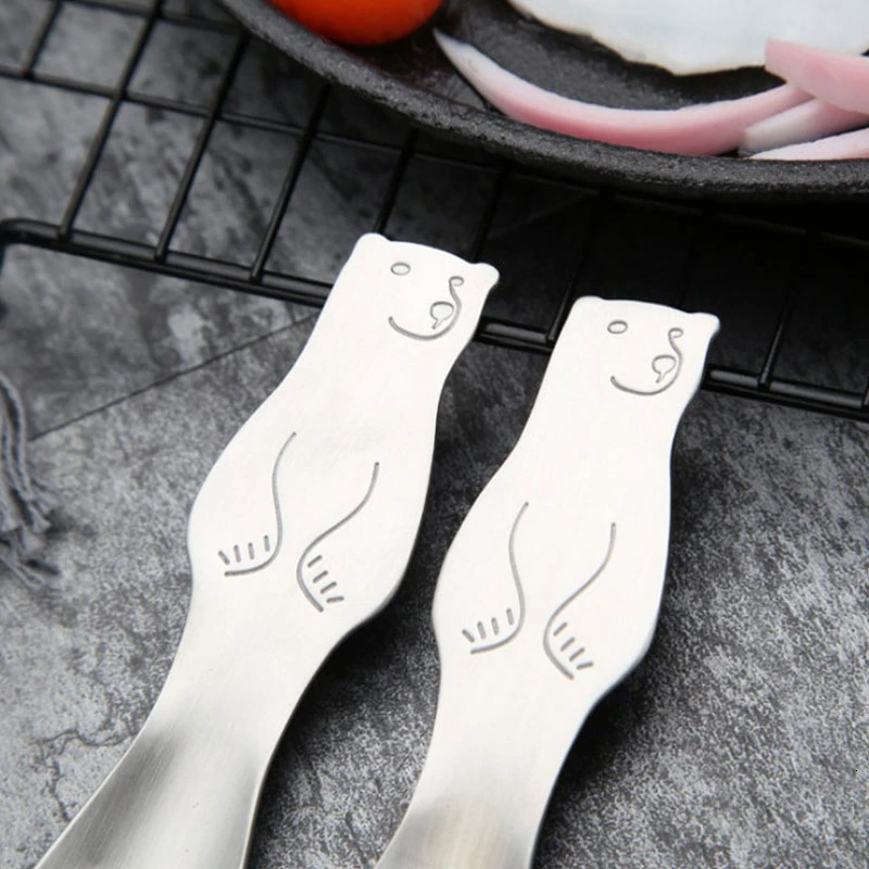 Полярный медведь кофейная ложка креативный мультфильм десертное мороженое