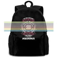 aquarius zodiac signs never perfect slogan crazy female brand korean hiphop women men backpack laptop travel school adult