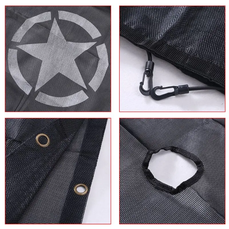 

Fit Wrangler JK 4Door Five Star Roof Mesh Sunshade Top Cover UV Protection Jones-03