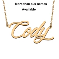 cursive initial letters name necklace for cody birthday party christmas new year graduation wedding valentine day gift