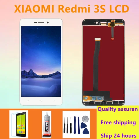 100% протестированный ЖК-экран для Xiaomi Redmi 3, Замена ЖК-дисплея для Redmi 3 3S, дигитайзер ЖК в сборе