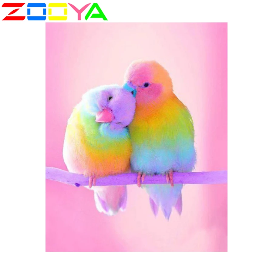 Zooya Полный алмаз 5D Diy Алмазная картина цветная с изображением птицы в горошек