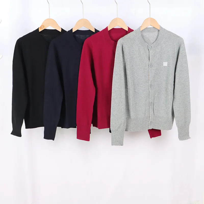 Женский однобортный Кардиган с вышивкой повседневный трикотажный кардиган из