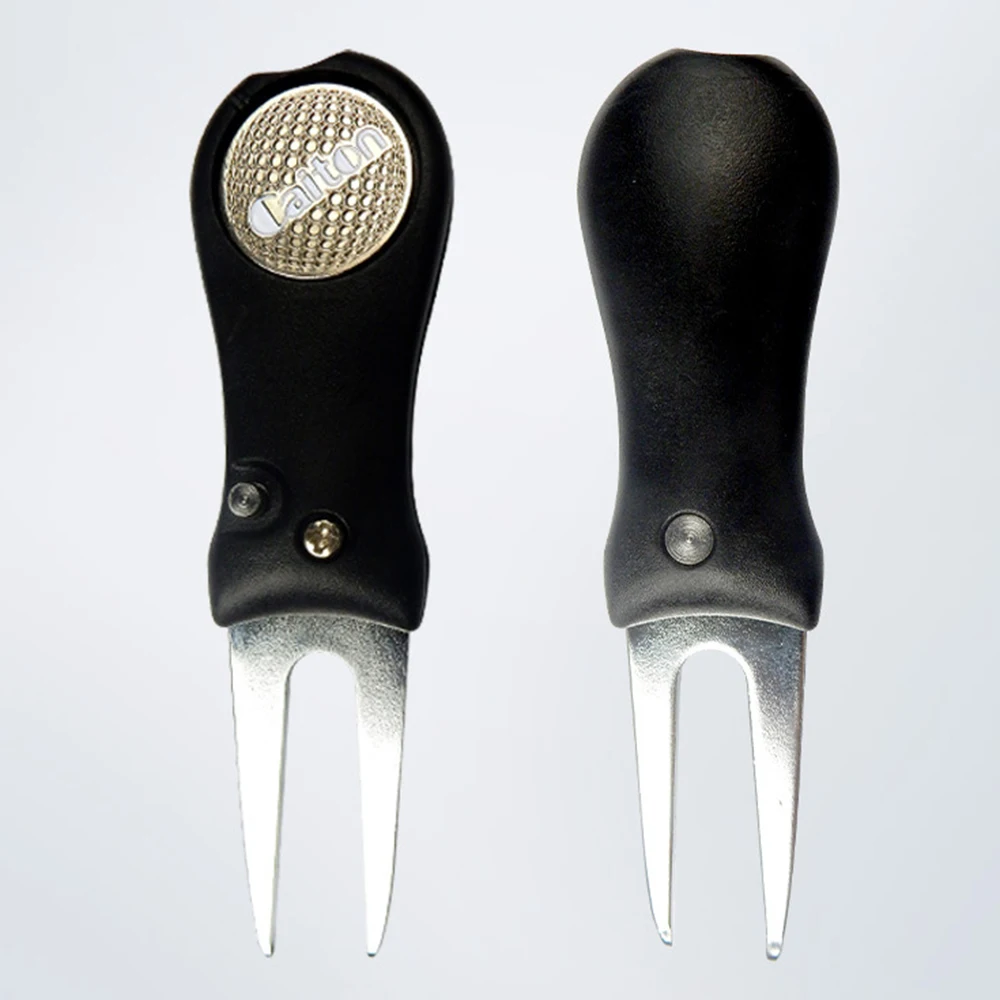 

Golf Divot Repair Tool with Ball Marker, A Unique Foldable and Multi-Functional Zinc alloyed metal Golf Accessory