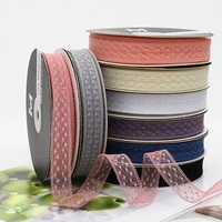 dots lace ribbons handicrafts embroidered net lace trim fabric hollow webbing clothing sew material 50yardsroll 34 wholesale