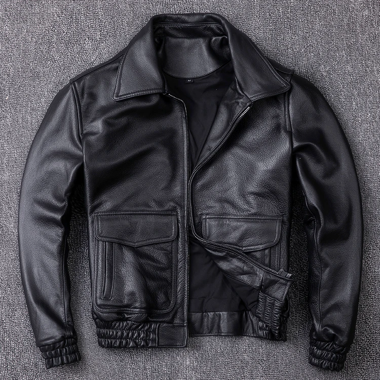 

Men Winter Thicker Cowhide Coat Classic Plus Size Warm Jackets Men's Genuine Leather Casual Jacket Quality