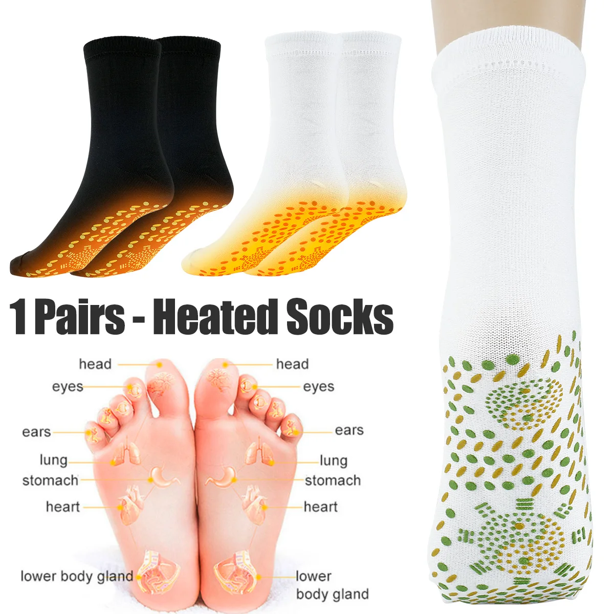 

Self-Heating Socks Therapy Magnetic Tourmaline Magnetic Therapy Pain Relief Socks Woman Men Fir Tourmaline Magnetic Socks
