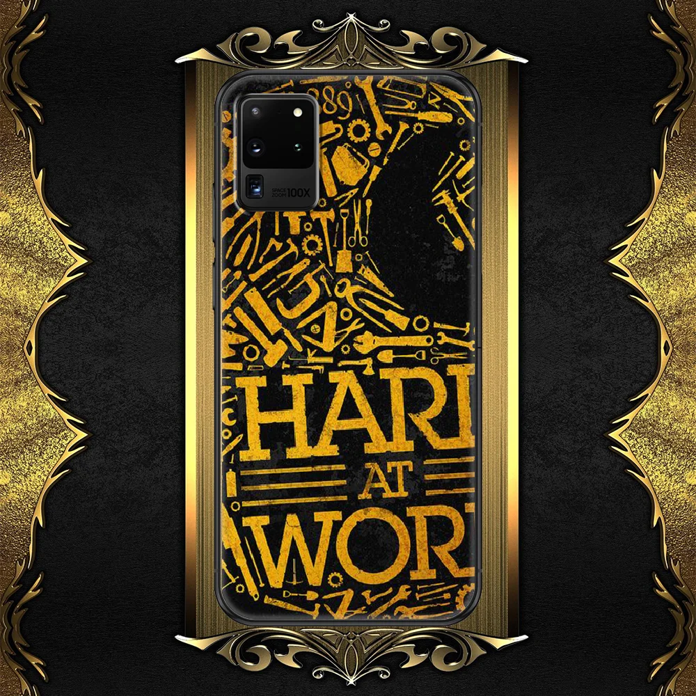 

Fashion Brand Carharttes-compatible Phone case For Samsung Galaxy Note 4 8 9 10 20 S8 S9 S10 S10E S20 Plus UITRA Ultra black