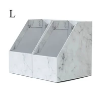 foldaway file holder marble newspaper box desk top organizer magazine bookend white corrugated paper office stationery 6pcs