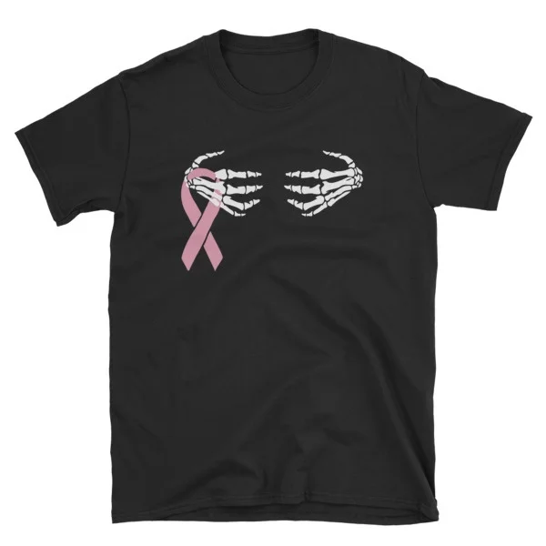 

Breast Cancer Skeleton Hand Scary Halloween T-Shirt