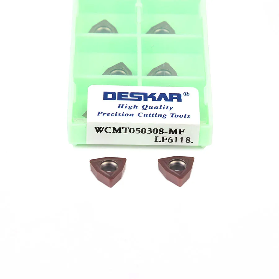 10pcs WCMX030208 WCMX040208 WCMT050308-MF LF6118 CNC Lathe Turning Tool WCMT06T308 WCMT080412-MF Carbide Milling Inserts - купить по