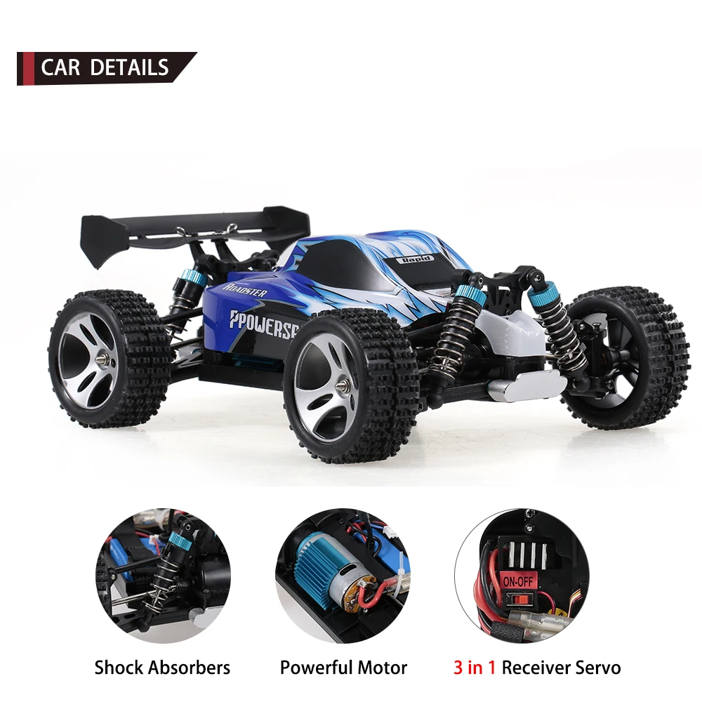 Wltoys A959 1:18 2 4 ГГц 4WD Радиоуправляемый внедорожник 45 км/ч высокоскоростной гоночный