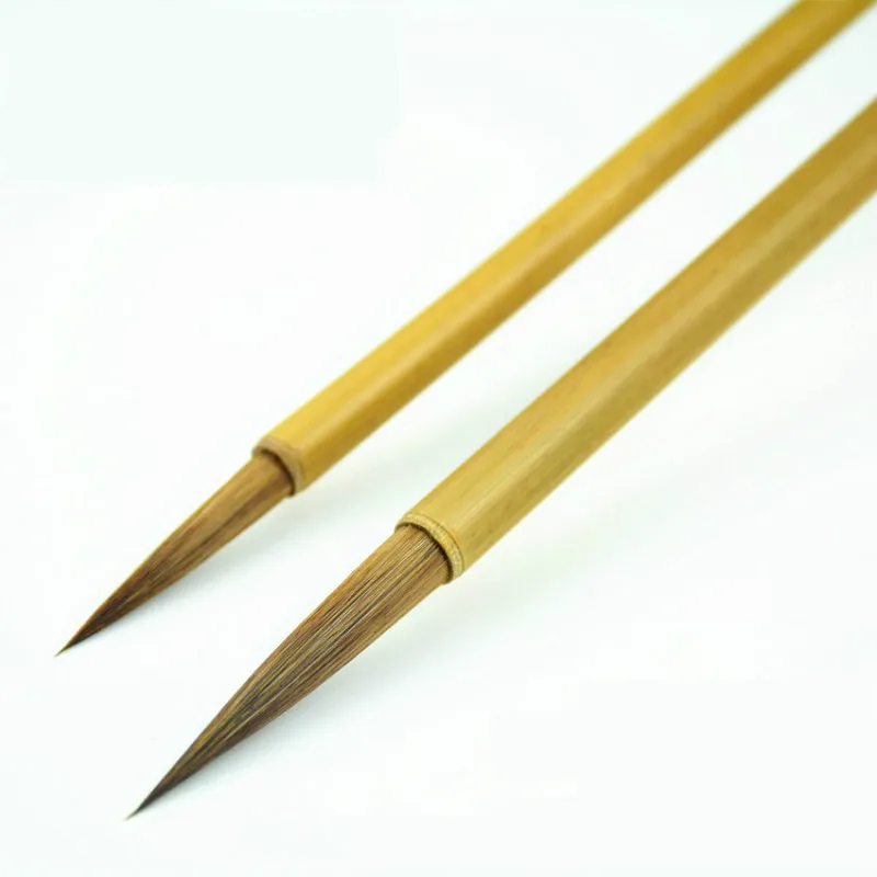 2 шт Кисть для китайской живописи ручка ласка крючок волос линия Акварельная