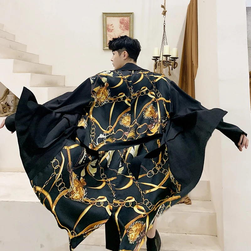 Длинный плащ Тренч в стиле панк Свободный плащ|Плащи и тренчи| |