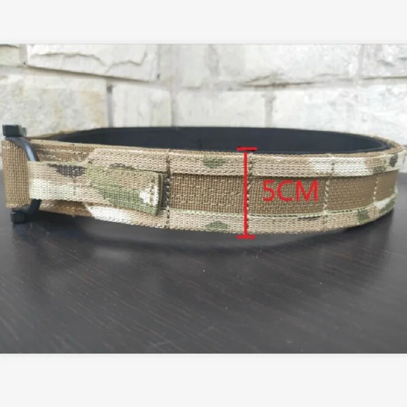 

TICAL 2 Inches Tactical MOLLE CS Outdoor Military Army Fighter Belt Camouflage Hunting Shooter Belt Double Layer Hard