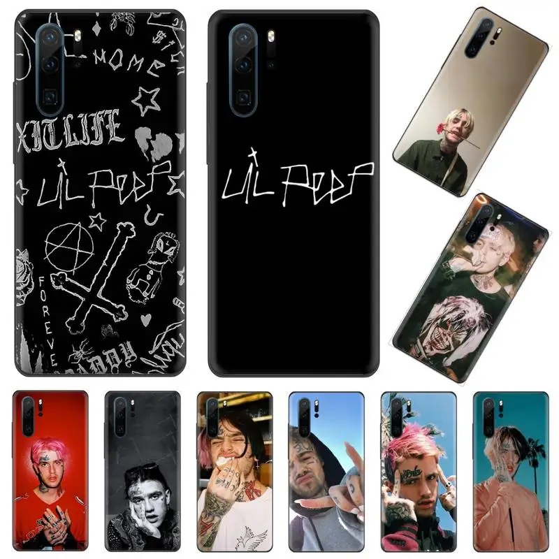 Lil Peep США певец Густав Орр черный чехол для телефона Huawei P9 P10 P20 P30 Pro Lite smart Mate 10 20 Y5 Y6