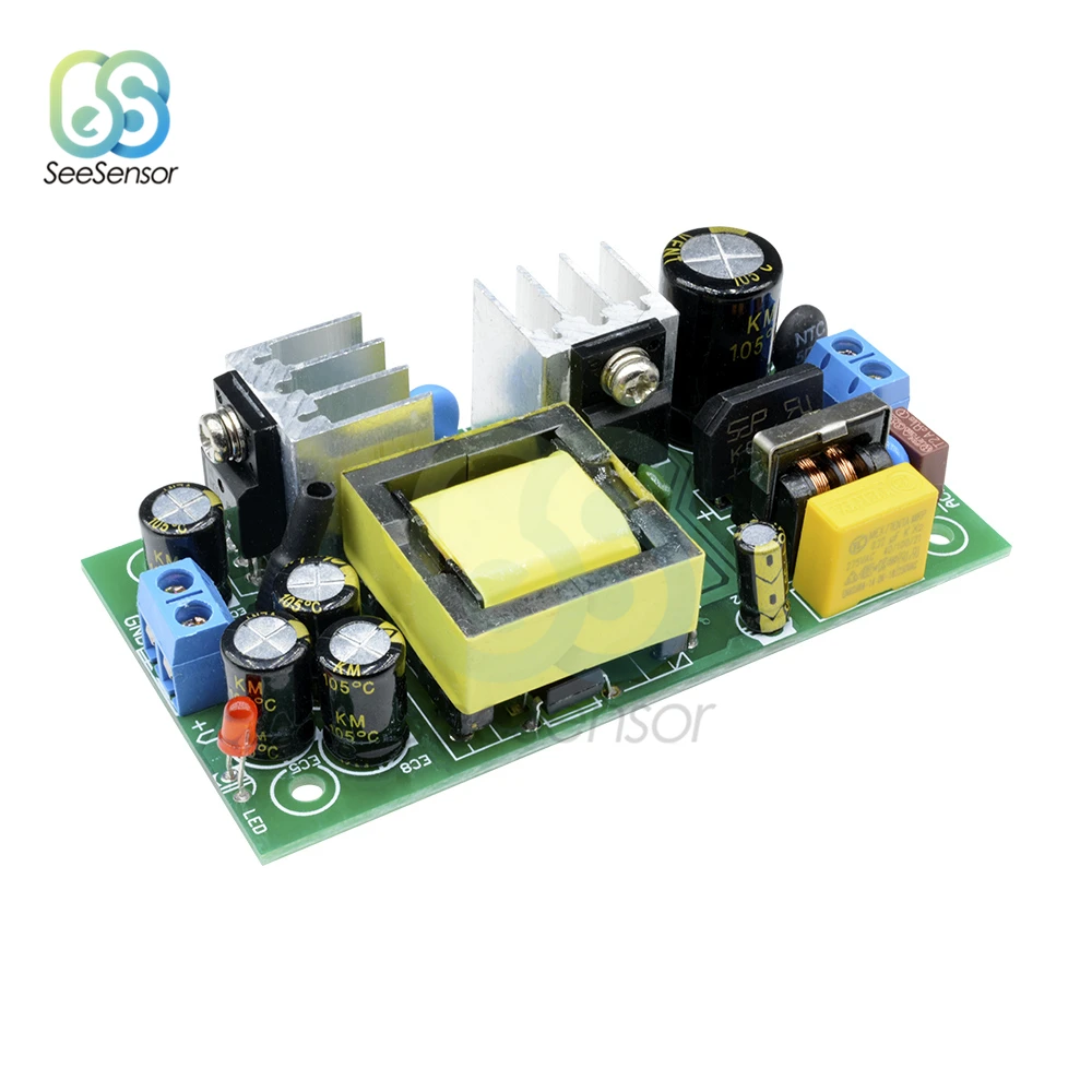 AC-DC 12V 2A 24W понижающий модуль питания переключатель AC 85V-265V to DC преобразователь