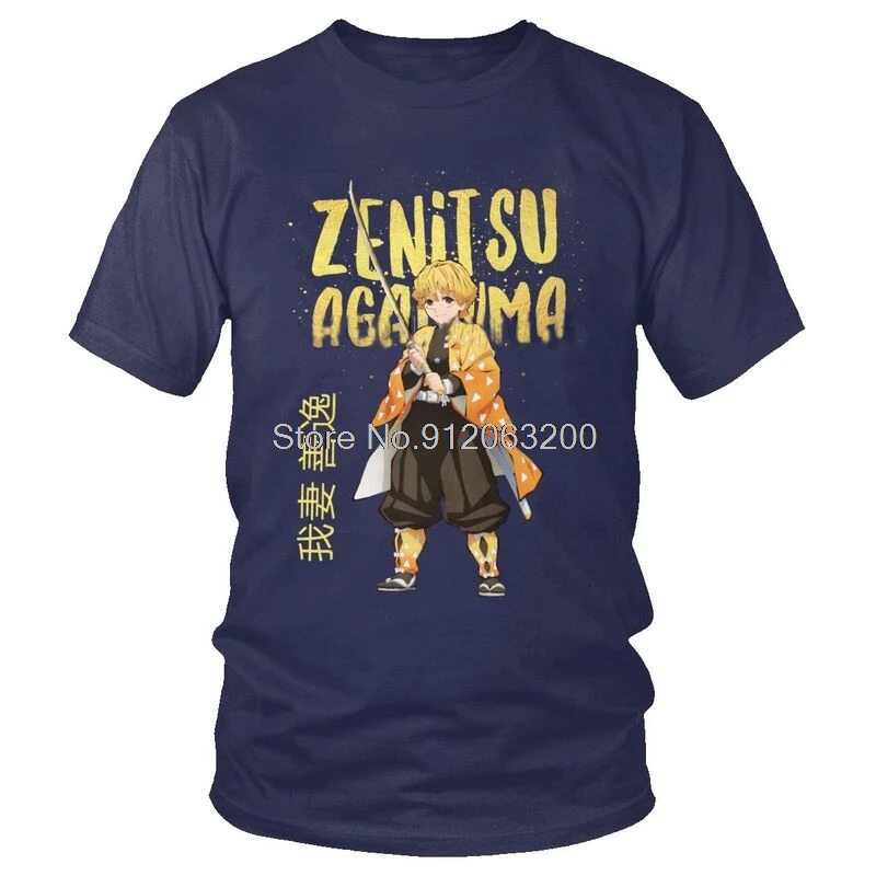

Tvoe Men's Demon Slayer Kimetsu No Yaiba T-Shirt Funny Zenitsu Agatsuma Tshirt Short Sleeve Hip Hop T Shirt Cotton Tee Gift Idea