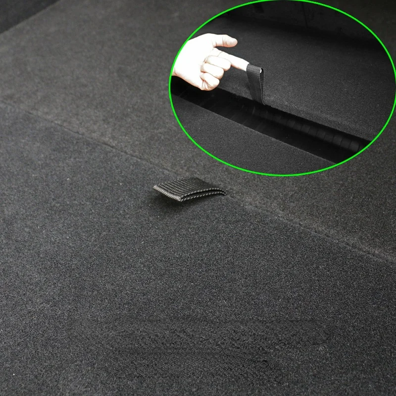

For Tesla Model Y Rear Trunk Rope DrawString Open Tail Box Cover Handle Pull Straps Car Accessories ModelY Practical Gadgets