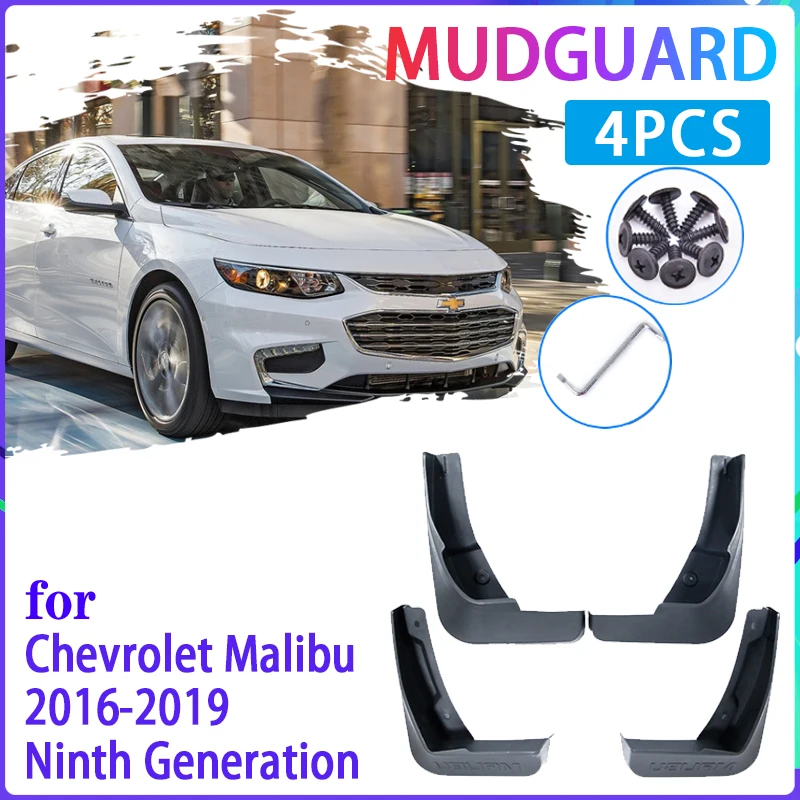 4 PCS Car Mud Flaps for Chevrolet Malibu 2016~2019 Mk9 2017 2018  Mudguard Splash Guards Fender Mudflaps Auto Accessories