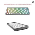 Профессиональная игровая клавиатура Tester84, Набор сделай сам, проводная клавиатура Type-c с горячей вилкой, с RGB симфонией, подсветкой, устройство для проверки клавиатуры