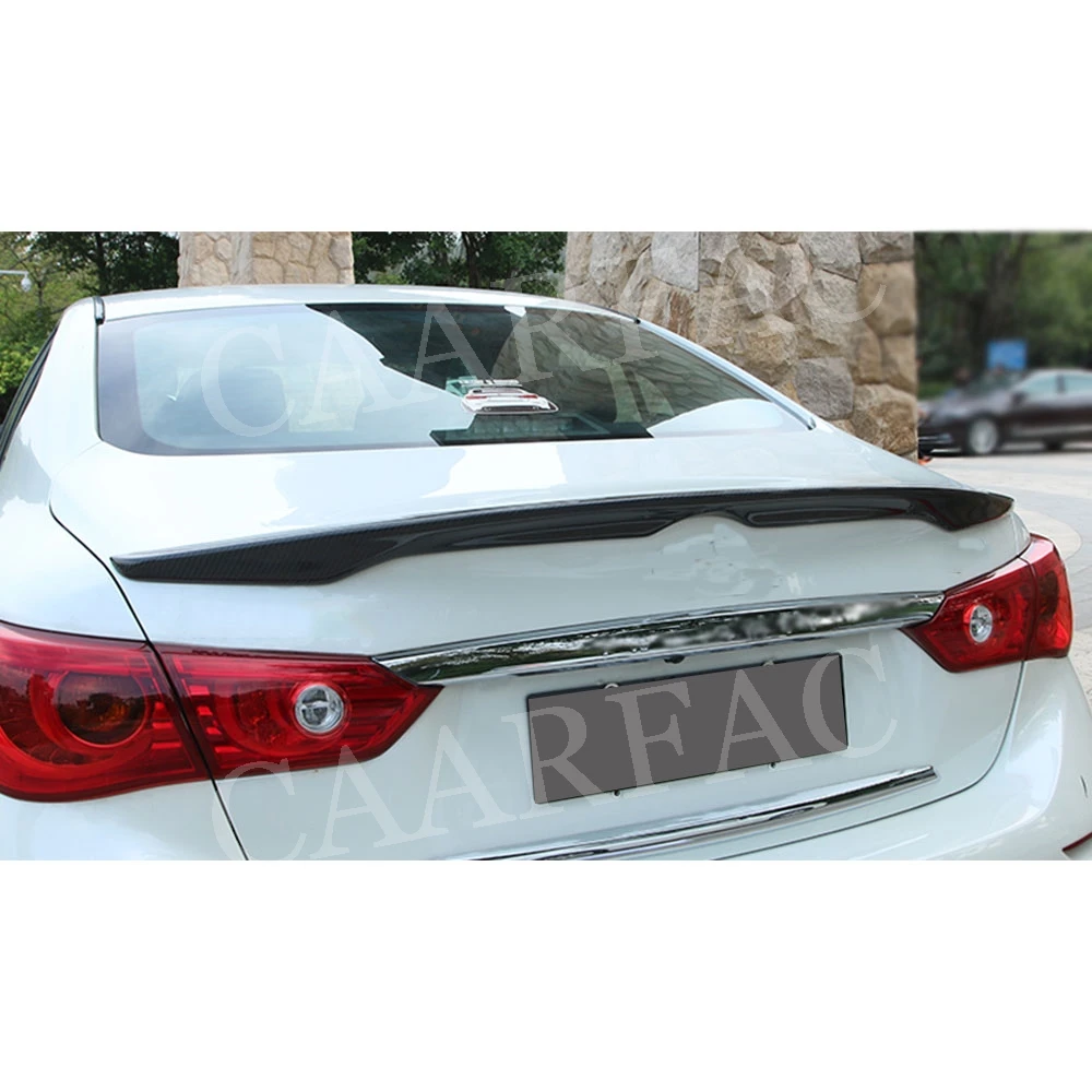 Задний спойлер из натурального углеродного волокна для Q50 крылья багажника Infiniti