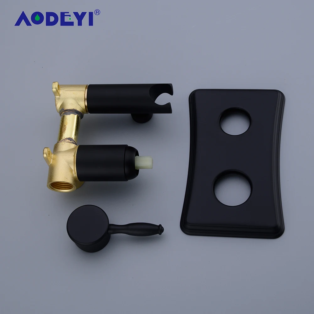 Ручной Скрытый кран для биде матовый золотой латунный распылитель горячей и