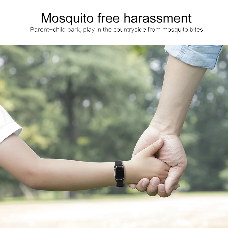 Браслет с ультразвуковым репеллентом от комаров для детей и взрослых кемпинга на