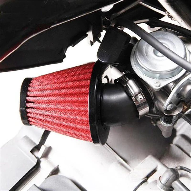 

48mm Universal Motorcycle Cold Air Inlet Intake Tapered Filter Cleaner 45 Degree Bend Air Intake Filter