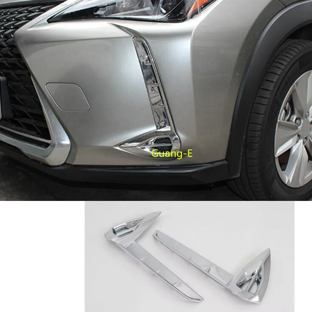 Для Lexus UX 200H 250H 260H автомобильный макет головы передняя противотуманная фара рамка палка Стайлинг ABS Хромированная Накладка для автомобиля 2шт
