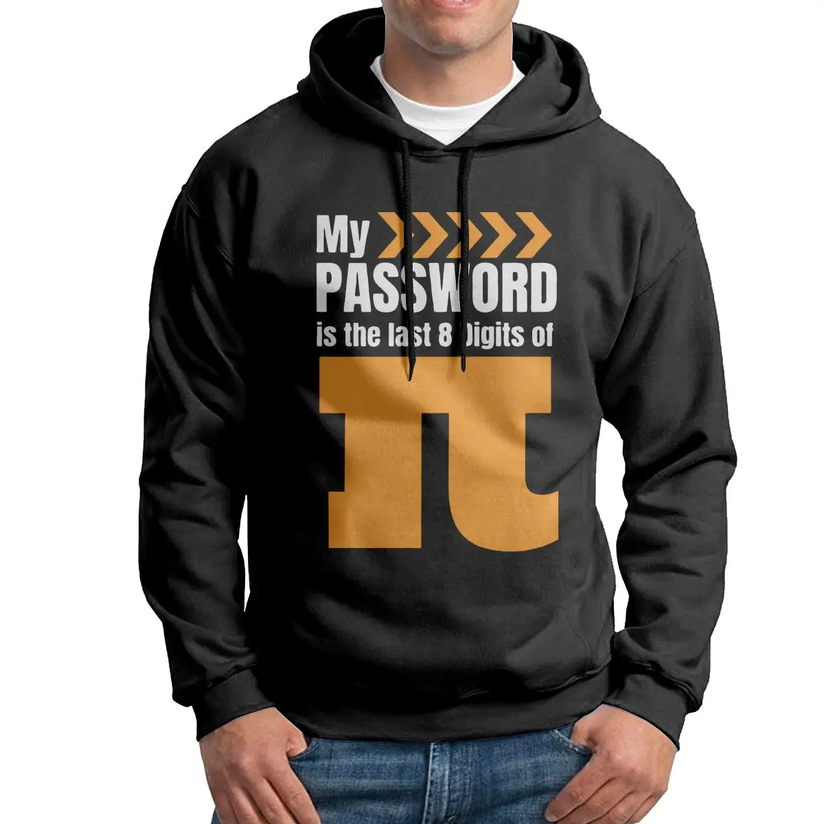 

Men Sweatshirt Math Symbol My Password Is The Last 8 Digits Of Pi Purified Cotton Birthday Gift Vintage Hoodies Hooded Tops