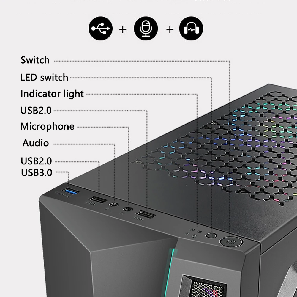 Игровая карта IXUR RX 560 4G для AMD Athlon X4 760 ОЗУ процессора D3 8G 120G/240G/480GB SSD компьютера ПК |