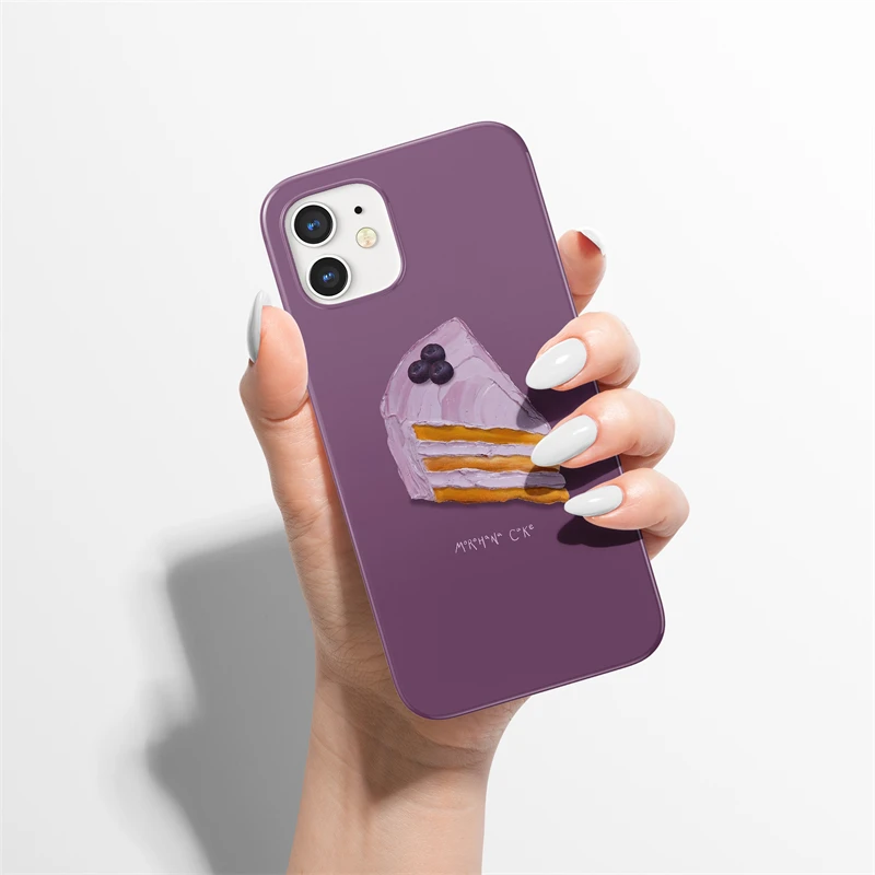 

Matte Cute Desserts For iPhone 12 11 Pro XS Max X XR 7 8 Plus SE Soft Cover Case For iPhone 12Pro Cover Phone Cake
