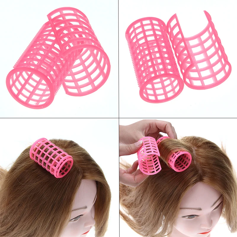 15 шт./компл. розовые пластиковые бигуди для завивки волос с большим захватом