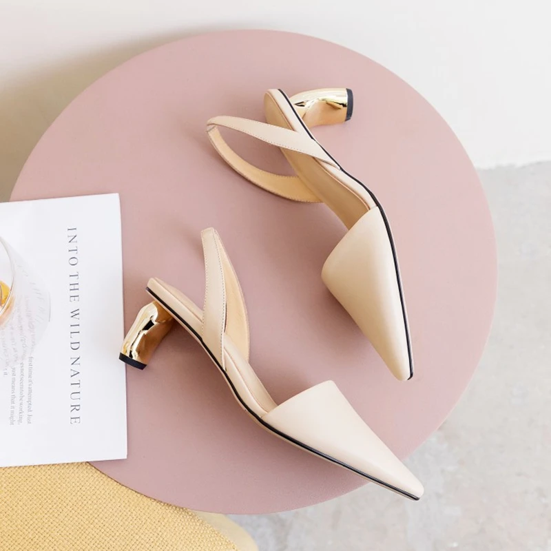 Новинка 2020 года Туфли лодочки из натуральной кожи Женская обувь Вечерние туфли с