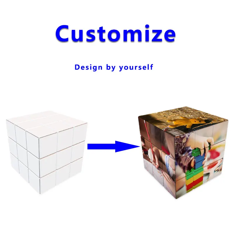 Куб Diy 3x3 УФ печать индивидуальные Magic Cube узор 3x3x3 Cubo magico пазл развивающие игрушки