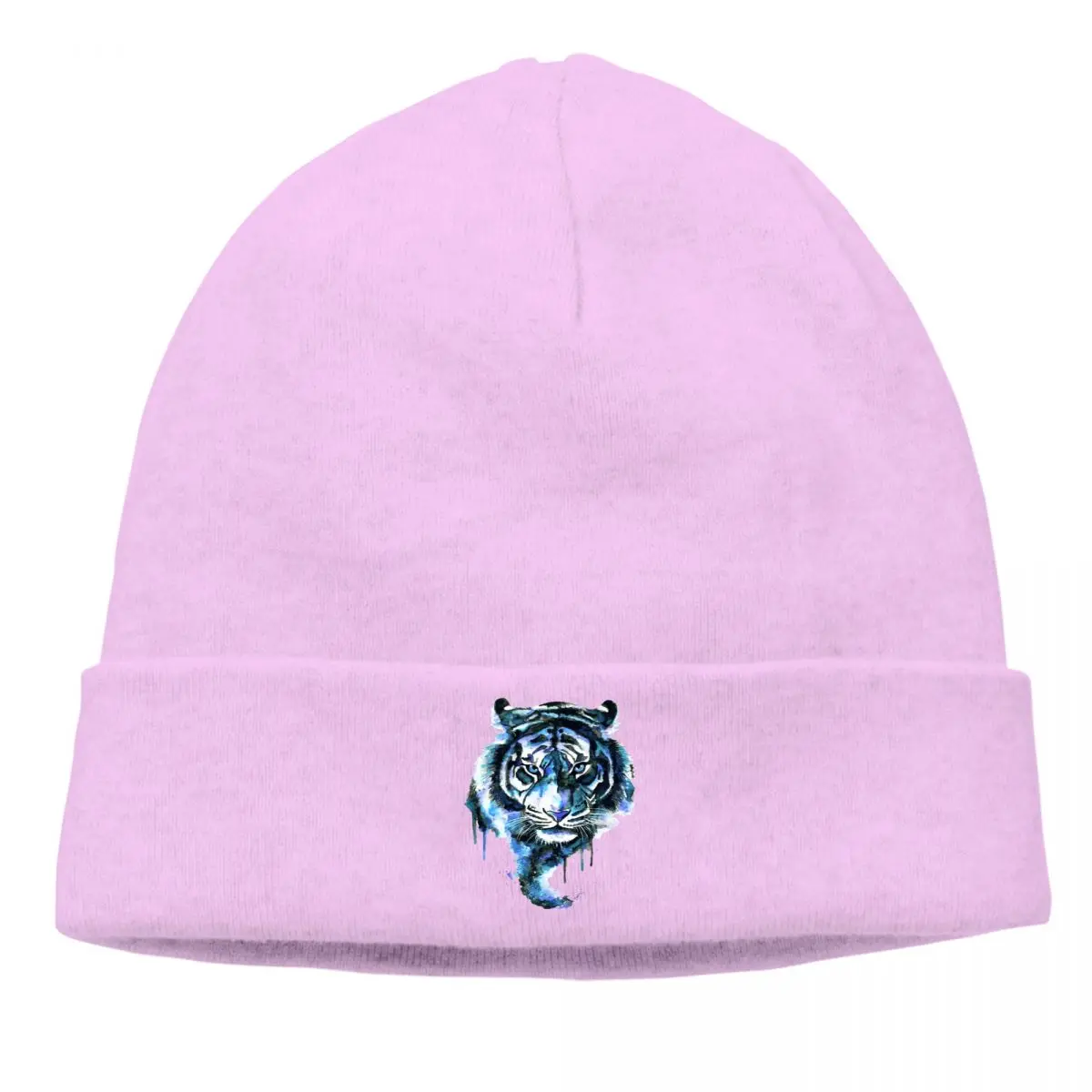 

Tiger Panthera Tigris Ferocious Animal Skullies Beanies Caps Blue Knit Winter Warm Bonnet Hats Ski Cap