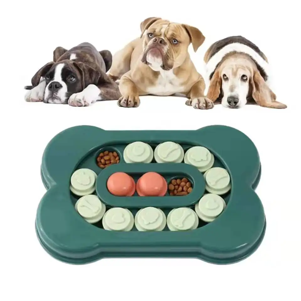 

MEOWS Spanker Pet Puzzle Slow Feeder Bowl Fun Interaction Prevent Obesity For Dog With Upgrated Game Circular Track Design
