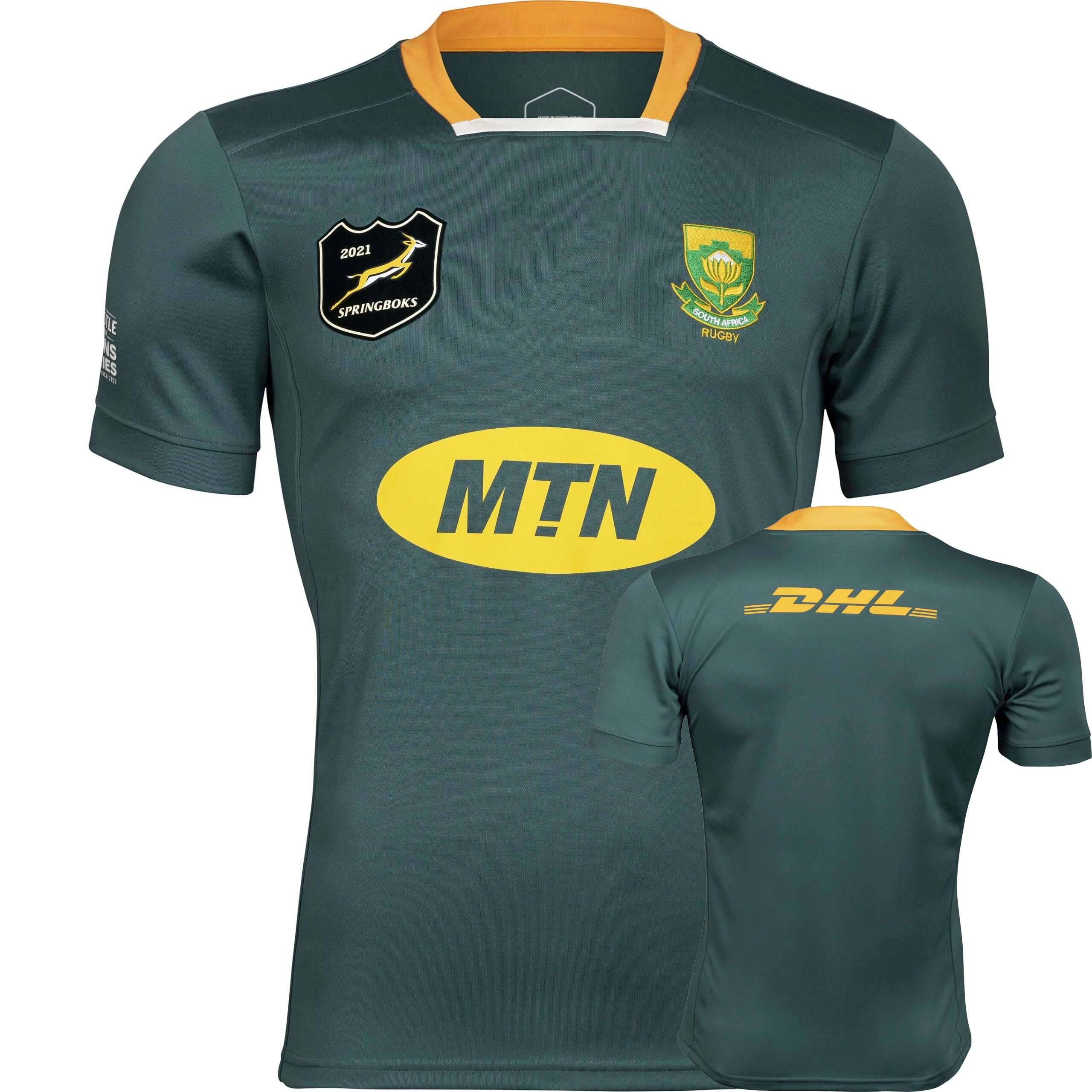 

2021 South Africa Rugby Jersey MEN'S Home Sport Shirt S-5XL