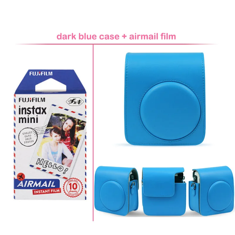 Geniune Fujifilm Instax Mini мгновенная цветная пленка с защитной из искусственной кожи чехол для камеры Сумка для Fuji Instax Mini 70 камера