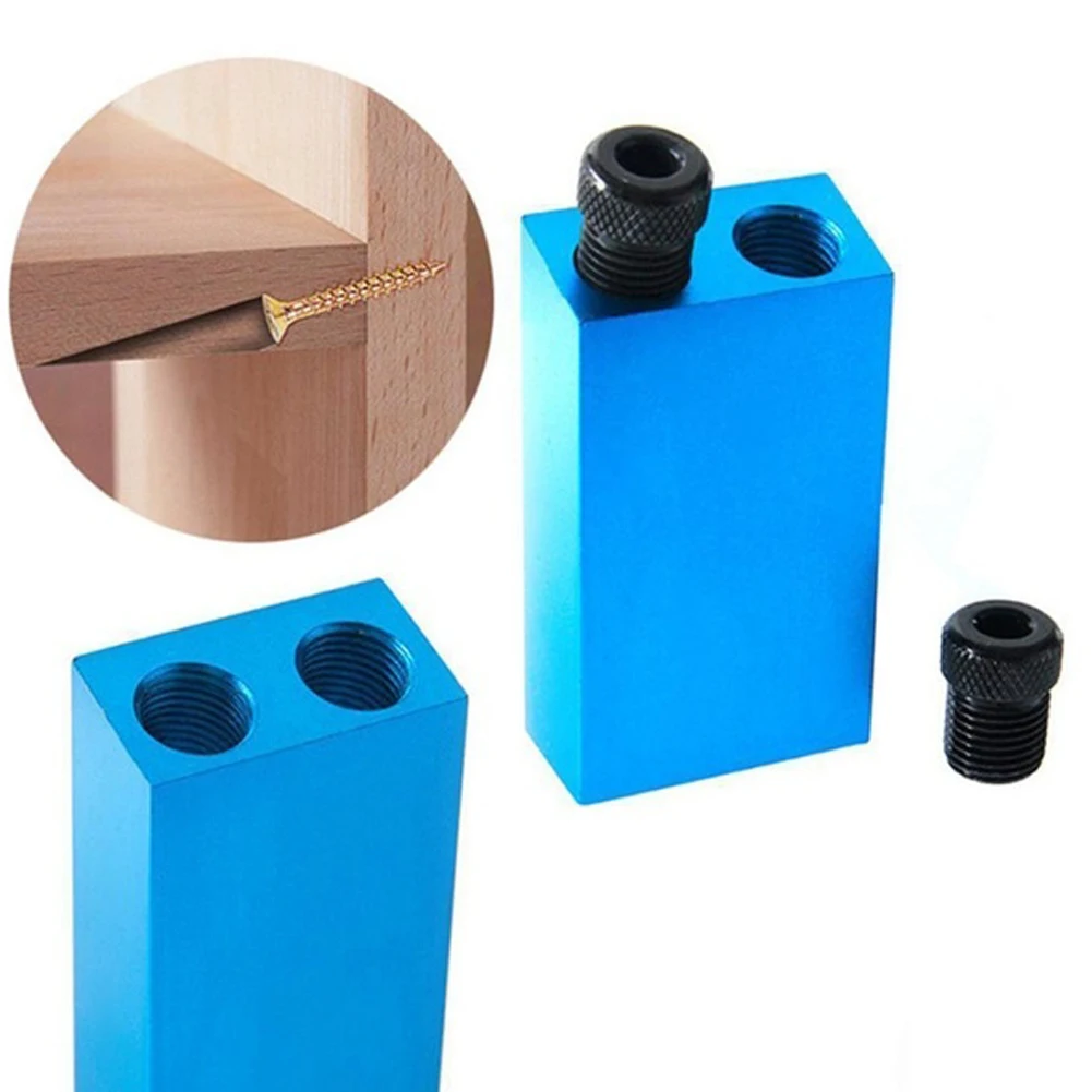

15 Blue woodworking Inclined Hole Locator drill jig inclined hole positioning set 6, 8, 10 mm nuts