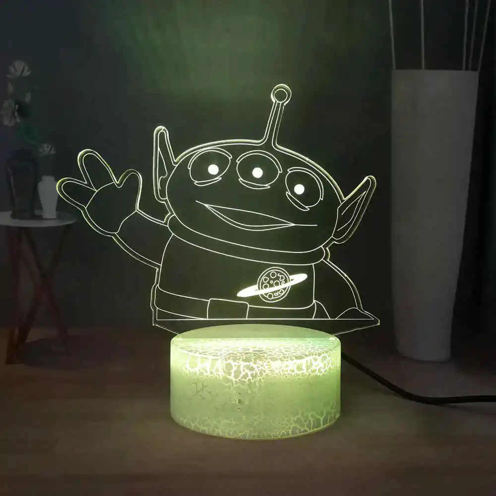 Прикроватная лампа сжимающая игрушечные инопланетяне RGB разноцветный USB