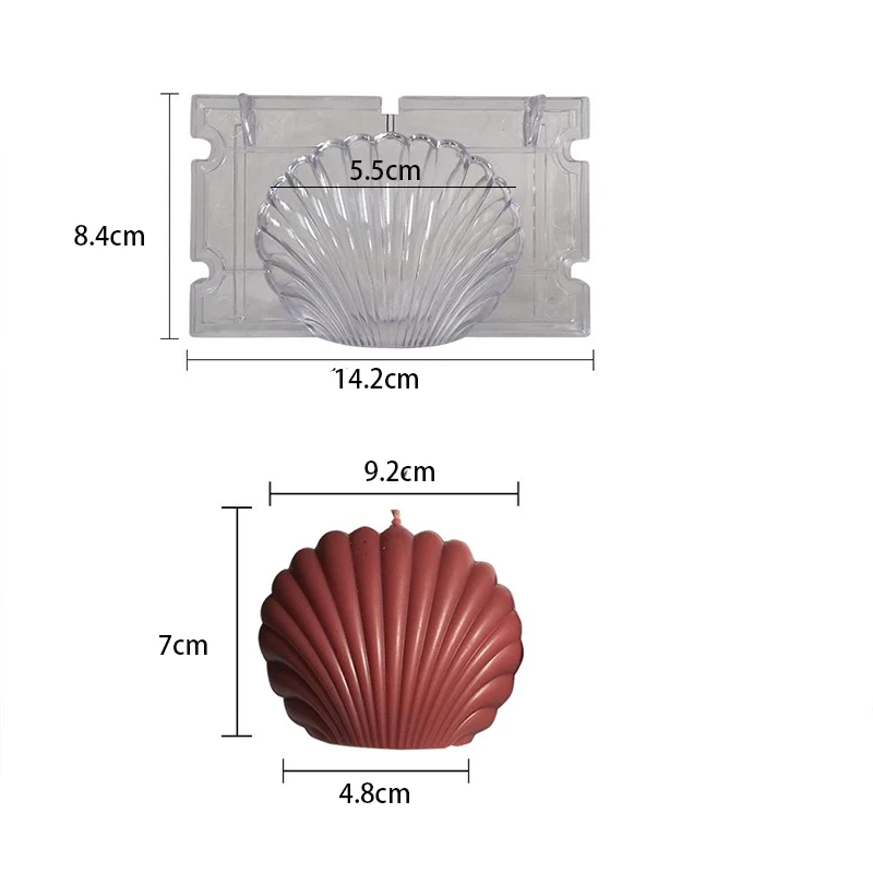 

3D Scallop Pattern Molds For Candles DIY Candle Mold Handcraft Soap Wax Candle Making Mould Handmade Candle Tool moule bougie